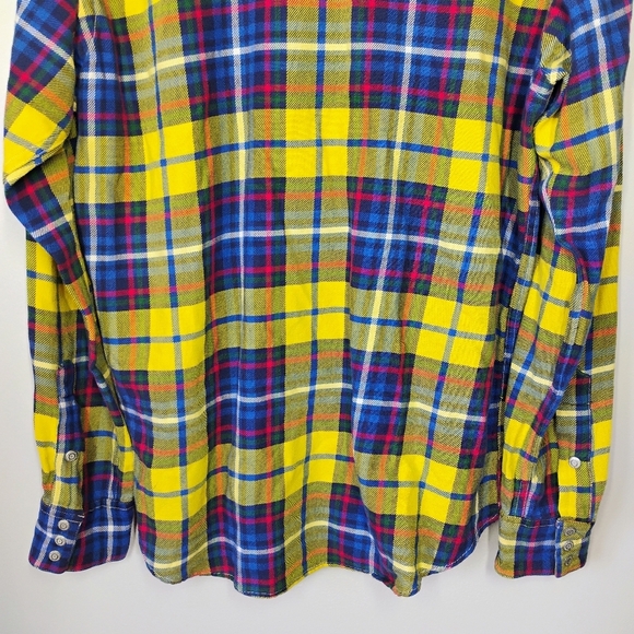 Vtg Polo Country Ralph Lauren Plaid Flannel Shirt Snap Button Mens Size Medium - Picture 5 of 13